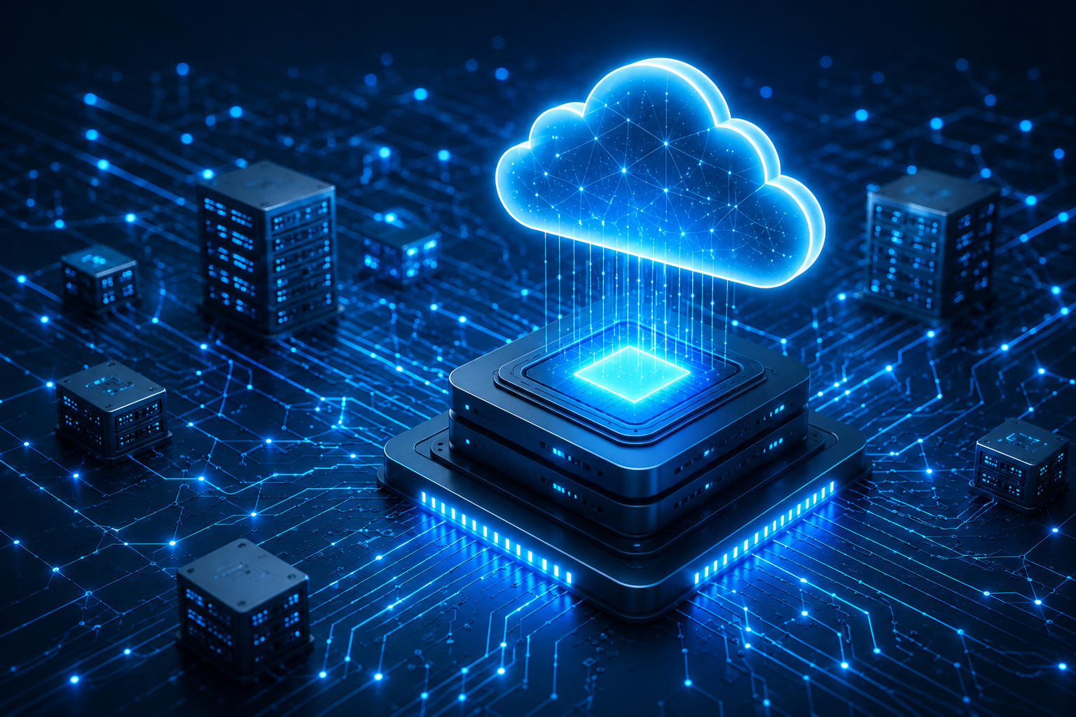 Infraestructura en la nube que representa la misión tecnológica de Jerysoft